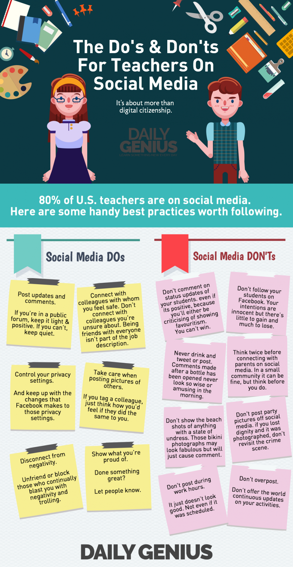 The Dos and Don’ts for Teachers on Social Media (Infograph) How To Find My Teachers Social Media
